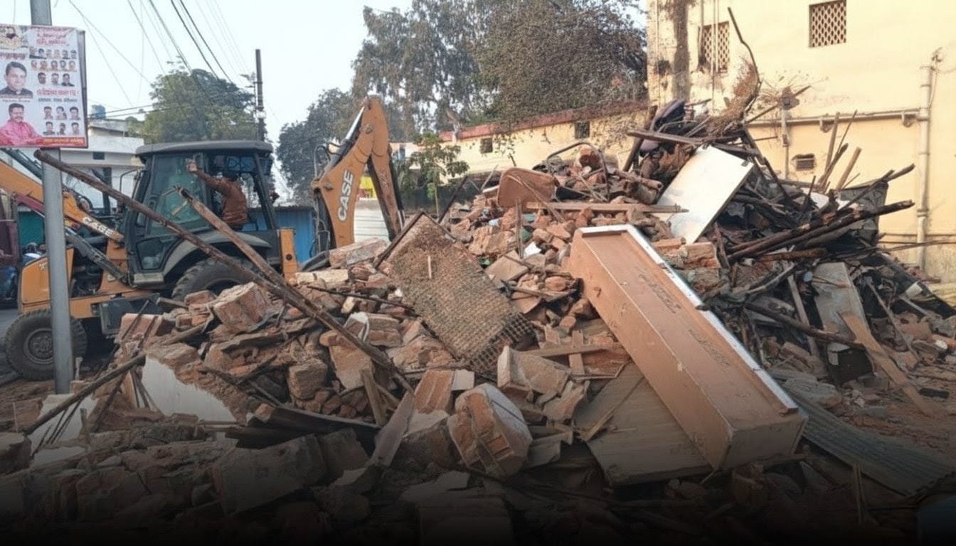 17689722529037E2 CG News बच्ची से रेप के आरोपी का घर जमींदोज: प्रशासन का चला बुलडोजर