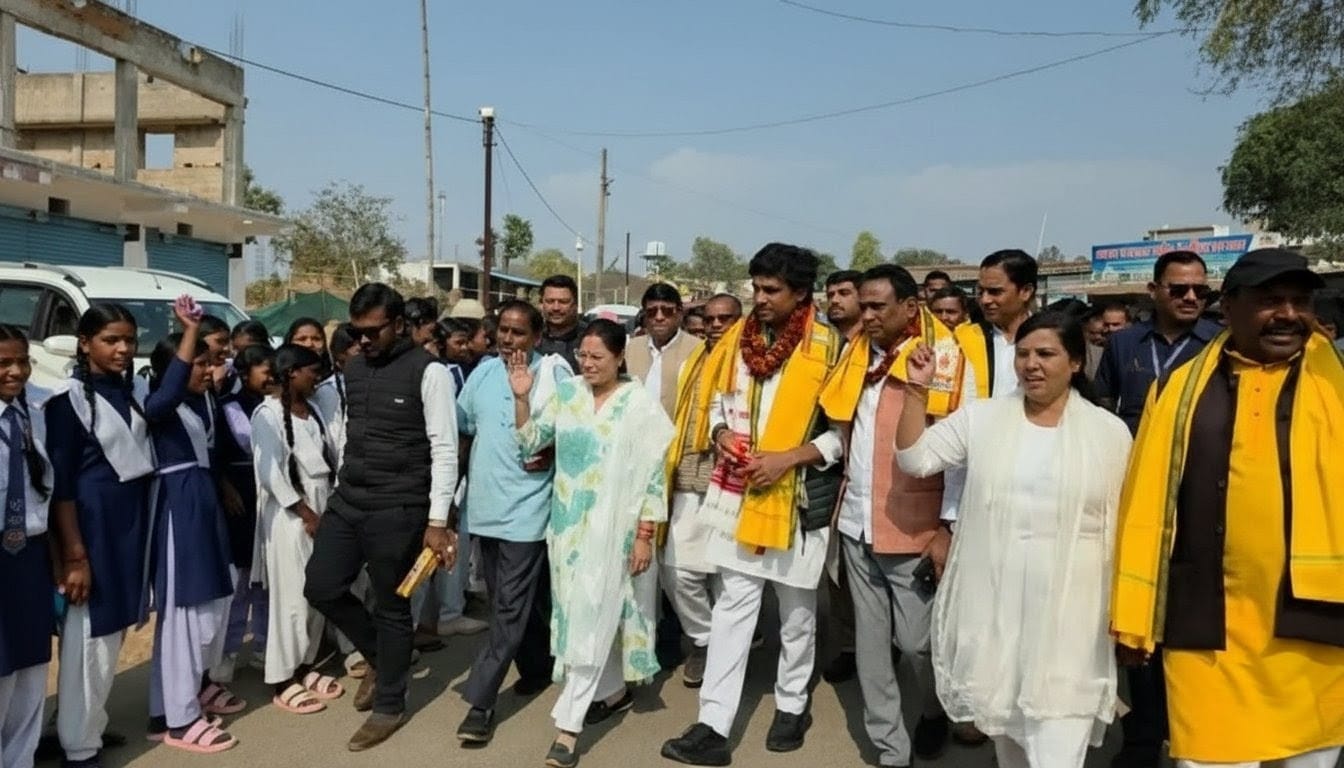 17689811645667E2 कांग्रेस नेता के स्वागत में बच्चों की क्लास छुड़वाई! सड़कों पर लगवाए हसदेव बचाओ के नारे, वीडियो वायरल