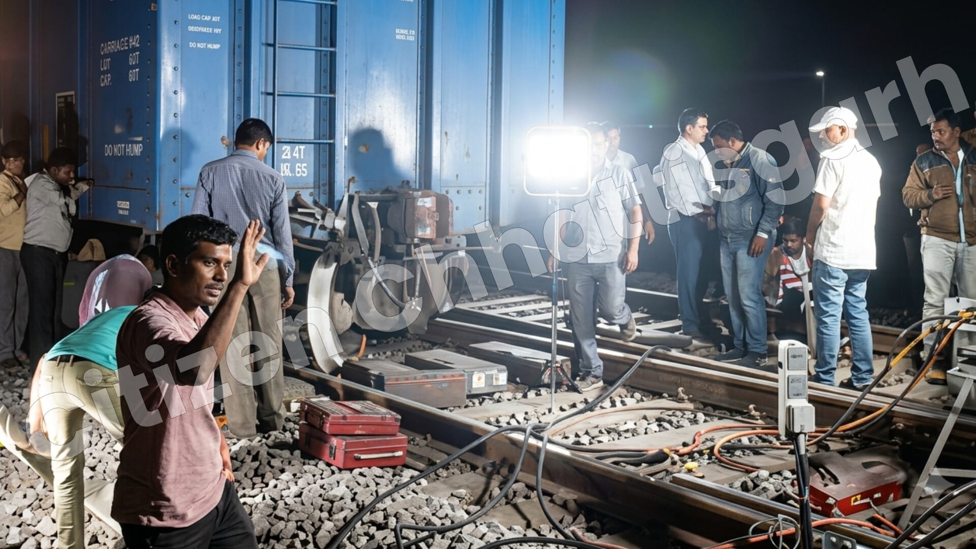 1002084901 बिलासपुर में मालगाड़ी का डिब्बा पटरी से उतरा, ट्रेनों का रास्ता हुआ बंद